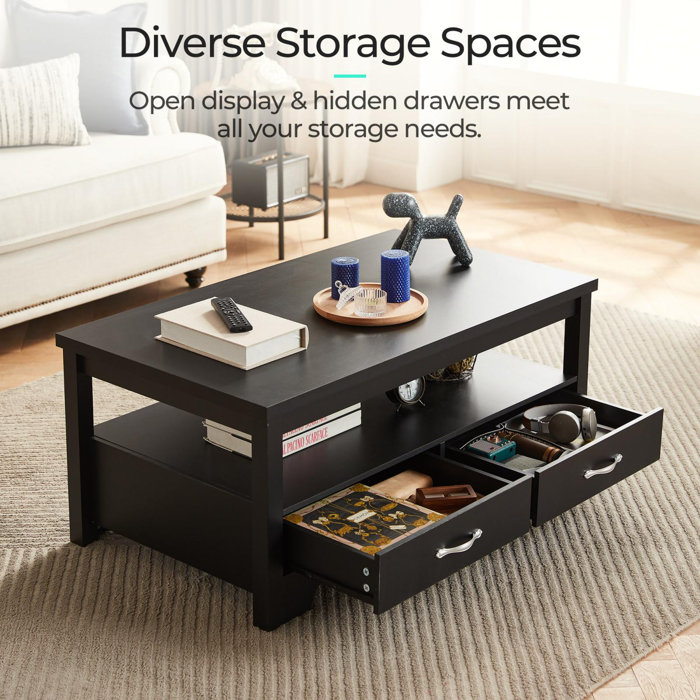 The Twillery Co.® Hulett Coffee Table with Storage & Reviews | Wayfair